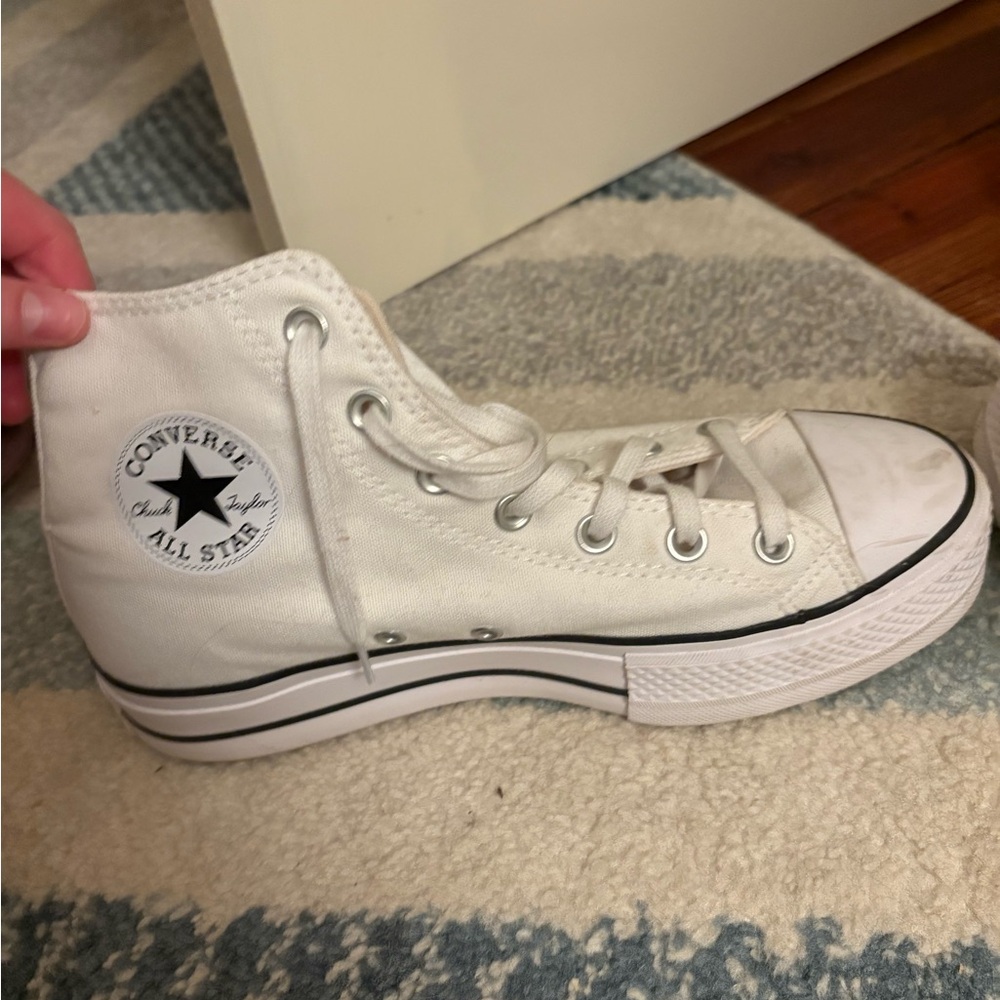 Converse Platform All Star White Canvas High-Tops